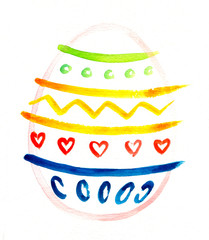 Simply easter egg watercolor painted.