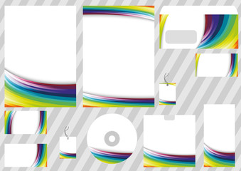 Corporate rainbow design elements - templates