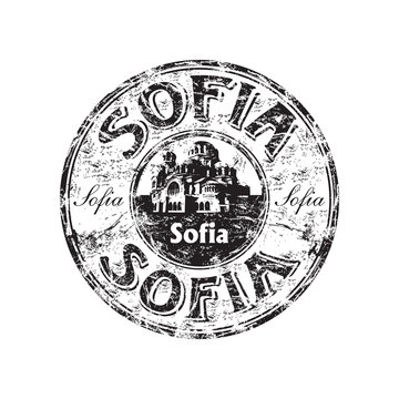 Sofia grunge rubber stamp