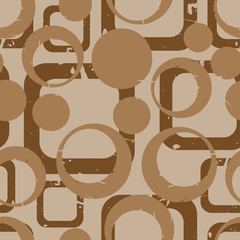Beige pattern from circumferences and square