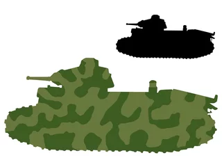 Abwaschbare Fototapete Militär alter Panzer