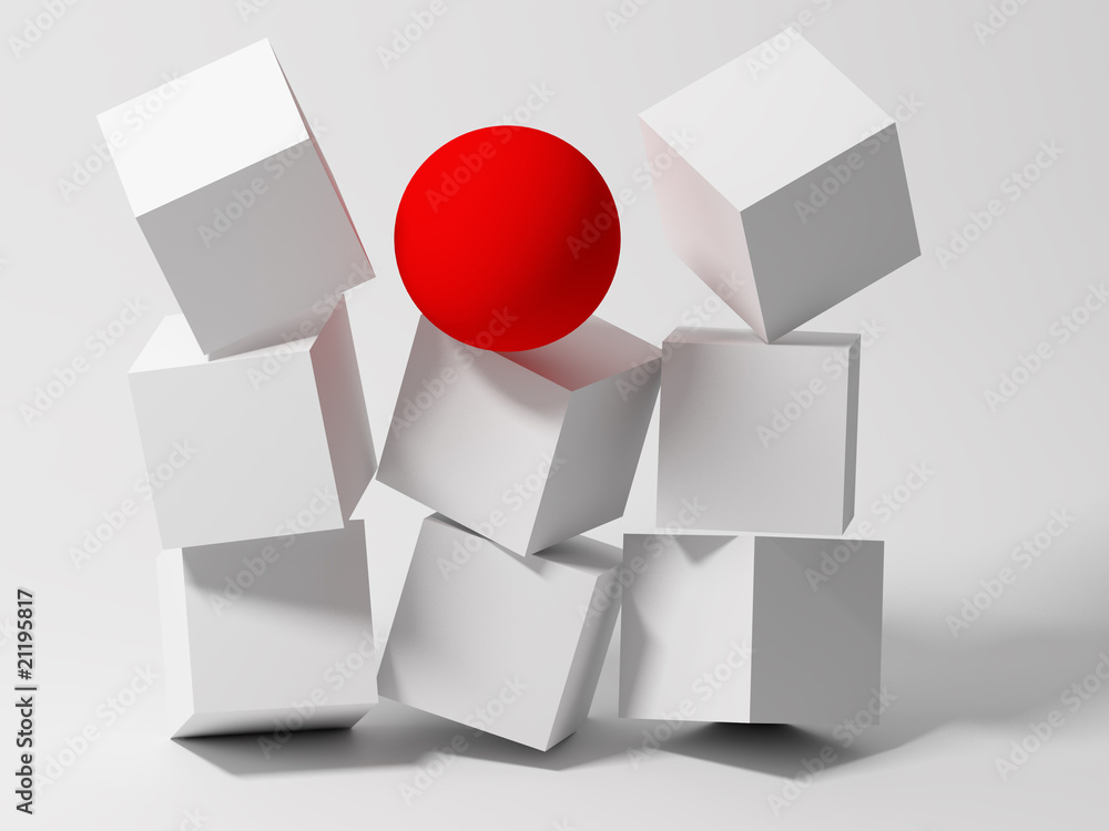 Poster cubes. abstract background