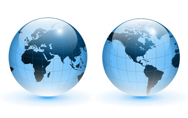 Globe of the world, vector.