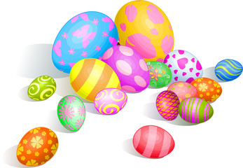 Fototapeta na wymiar Beautiful Easter eggs