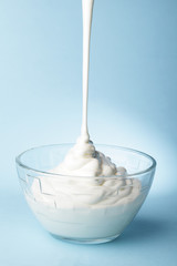 Pouring sour cream