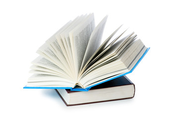 Stack of books isolated on the white