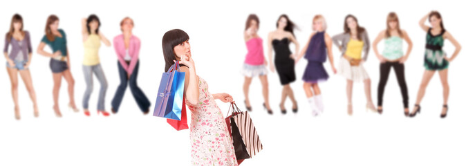 Obraz premium group of casual happy people