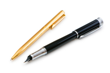 Writing pen isolated on the white background