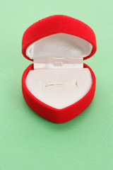 Red Heart Shaped Jewel Box