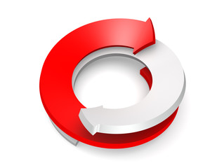 conceptual 3d rendered image of arrow