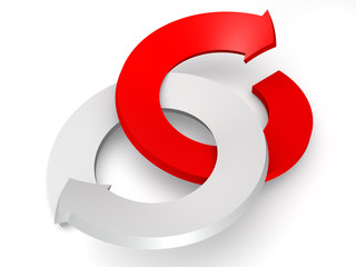 conceptual 3d rendered image of arrow