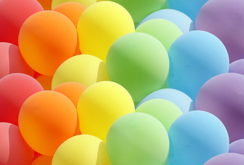 Fototapeta na wymiar Balony pokazano wspaniałe kolory