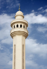 beautiful minaret of Al Fateh Mosque Bahrain