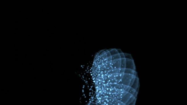 Rotating transparent pattern,like as blue wing