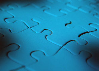 Blue coloured igsaw puzzle