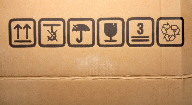 Cardboard box symbols