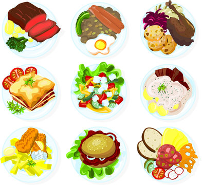 Set of food on a plate - 02