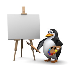 Penguin painter