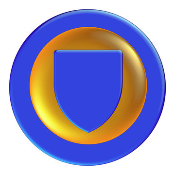 Blue glossy icon