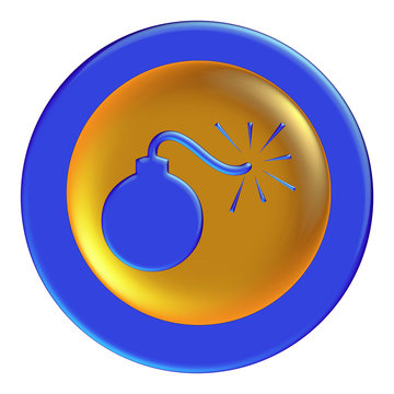 Blue glossy icon