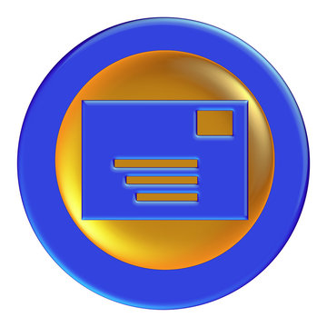 Blue glossy icon