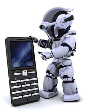 robot with smart phoine