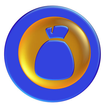 Blue glossy icon
