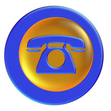 Blue glossy icon
