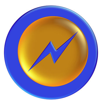 Blue glossy icon