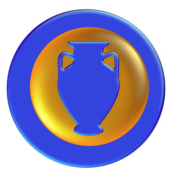 blue glossy icon