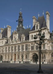 Fototapeta na wymiar La façade de l'Hôtel-de-Ville de Paris