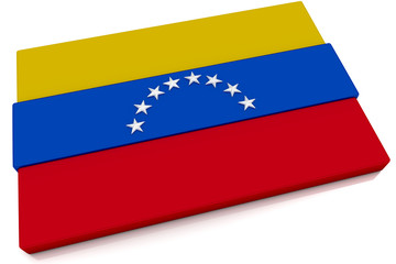 3D Venezuela Flag Button