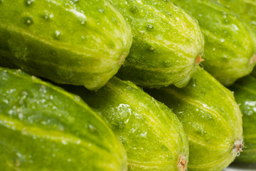 group of green cucumber