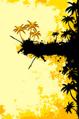 Grunge Tropical landscape