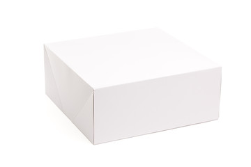 Blank White Box Isolated on White