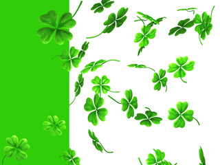 Falling Shamrock Leaves