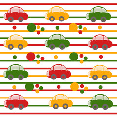 Children background with colour cars