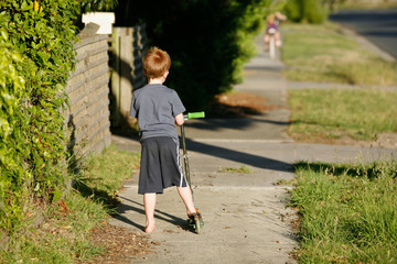 Boy with Scooter