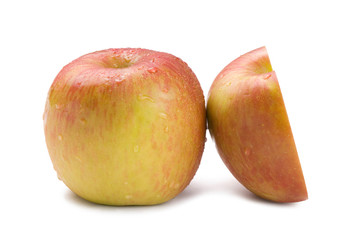 Isolated fresh apple fruit