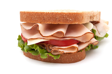 Turkey sandwich on wheat bread - 21225895