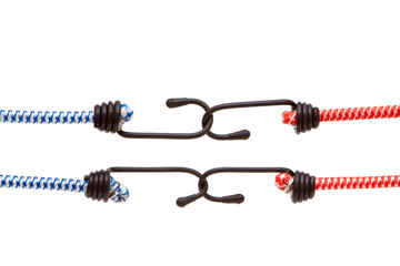 Red and blue cords
