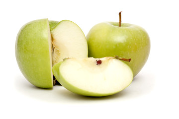 Cut green apple