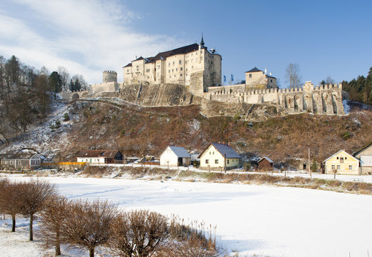Cesky Sternberk castle in winter, Czech Republic