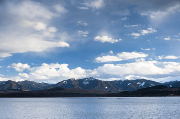 Lake with clouds