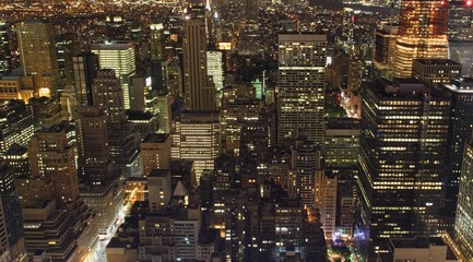 Obraz premium New York City from above at night