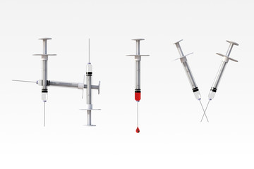 scritta hiv siringhe