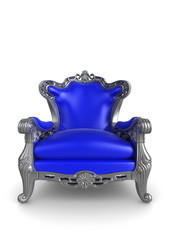 Blue antique armchair