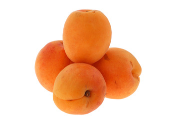 peach on the  white background