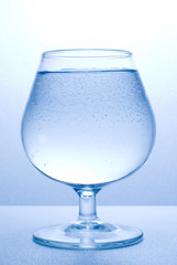 clear water little bubble and glass