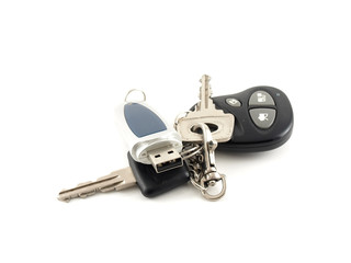 USB drive and key from car